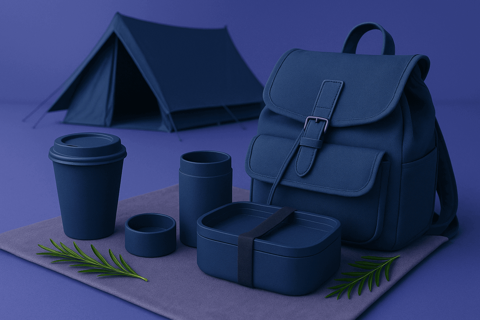 Nachhaltige Camping-Ausrüstung aus natürlichen Materialien - Bambus Lunch Box, Holzbesteck und umweltfreundliche Outdoor-Accessoires