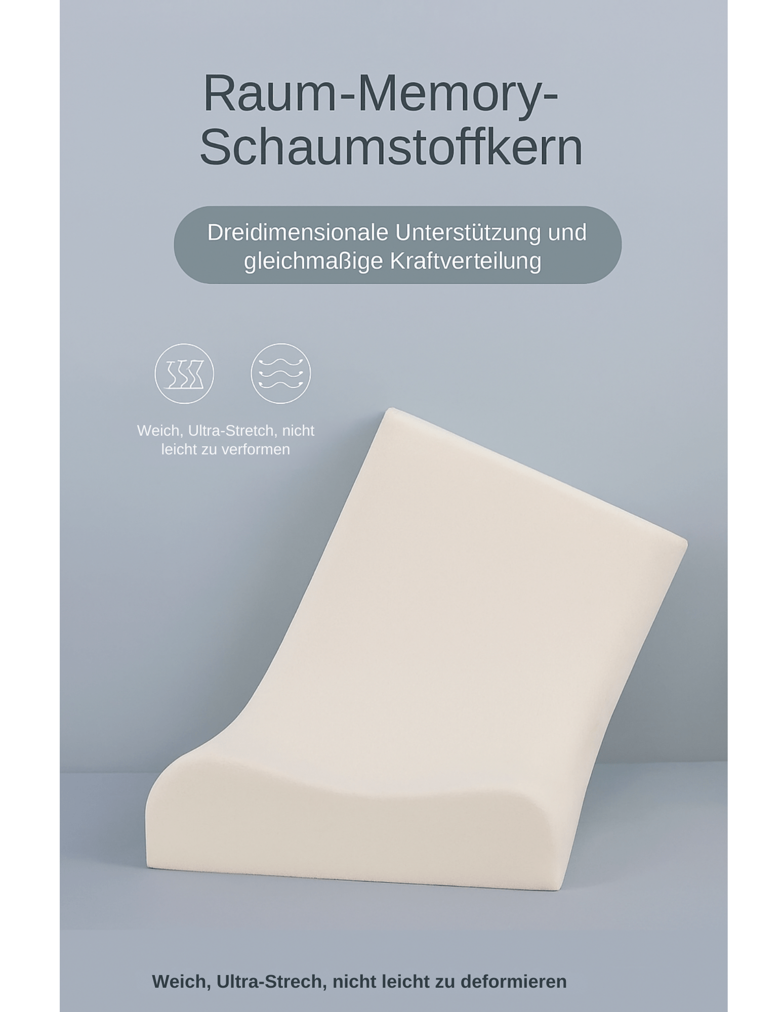 ZENLOFT – Orthopädisches Kissen aus Bambusfaser für gesunden Schlaf - Bamboria