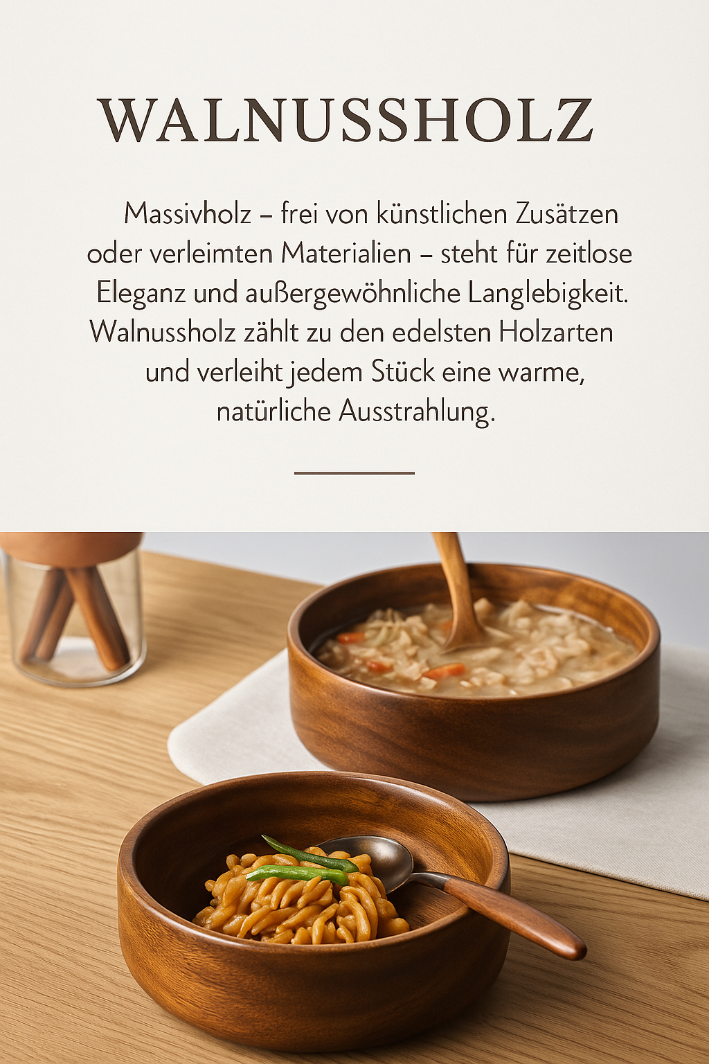 Nocca Bowl - Walnussholz Handmade