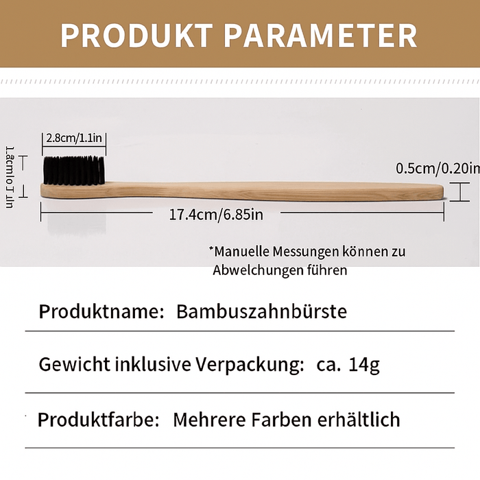 Bamboria NaturLine - 50 Einweg - Zahnbürsten aus Bambus - Bamboria