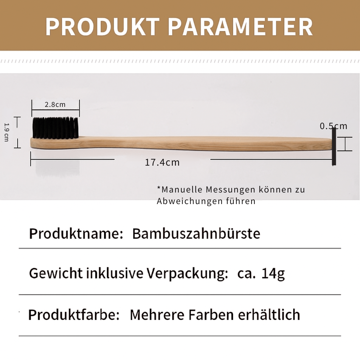 Bamboria NaturLine - 50 Einweg - Zahnbürsten aus Bambus - Bamboria