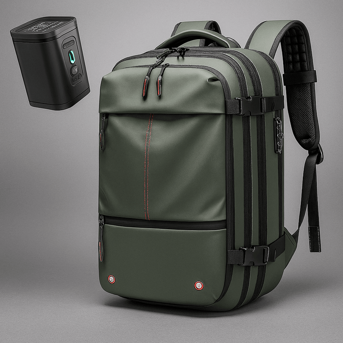 Bamboria ReisePro militärgrüner Vakuumrucksack 55L wasserfest