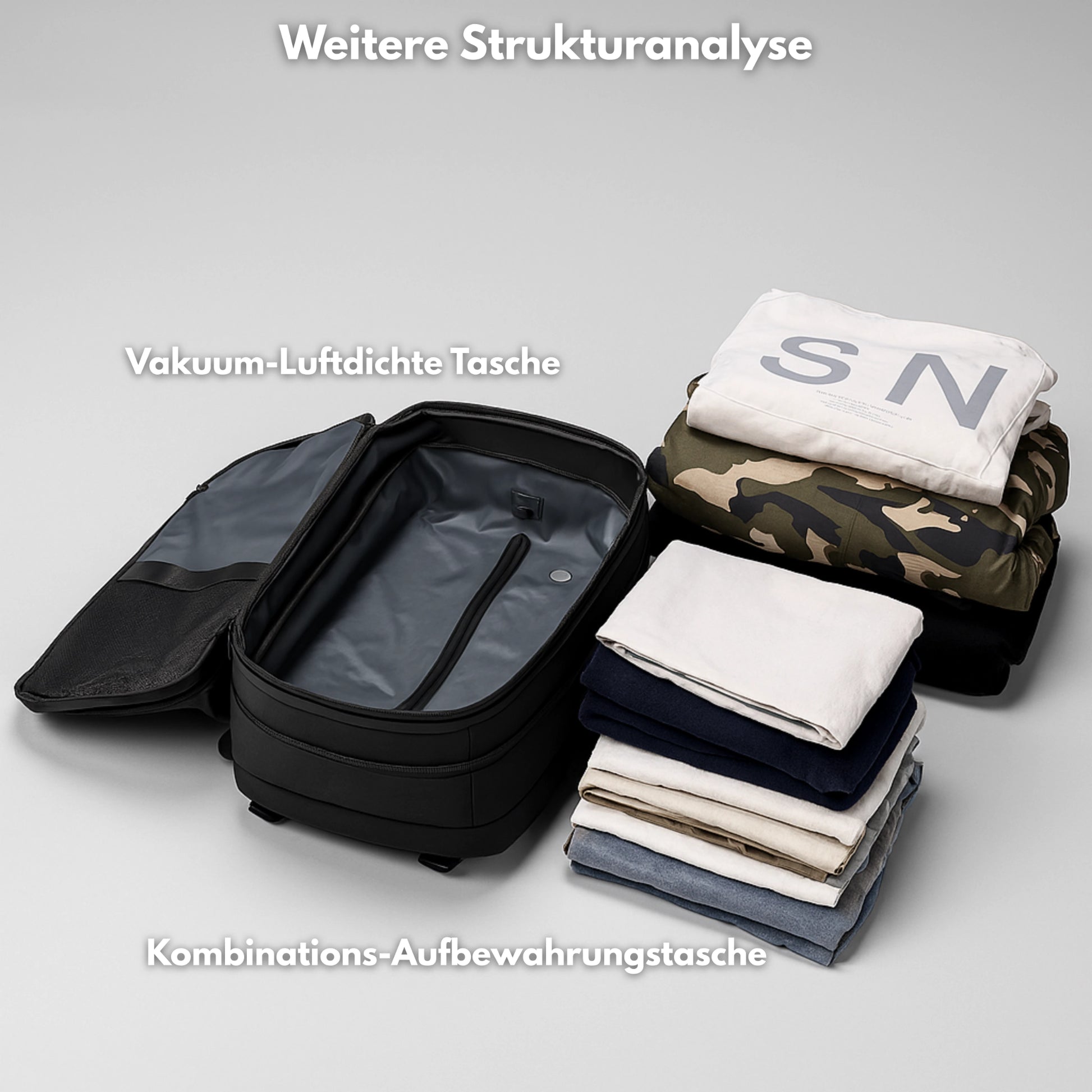 Bamboria ReisePro Vakuumrucksack als Handgepäck geeignet