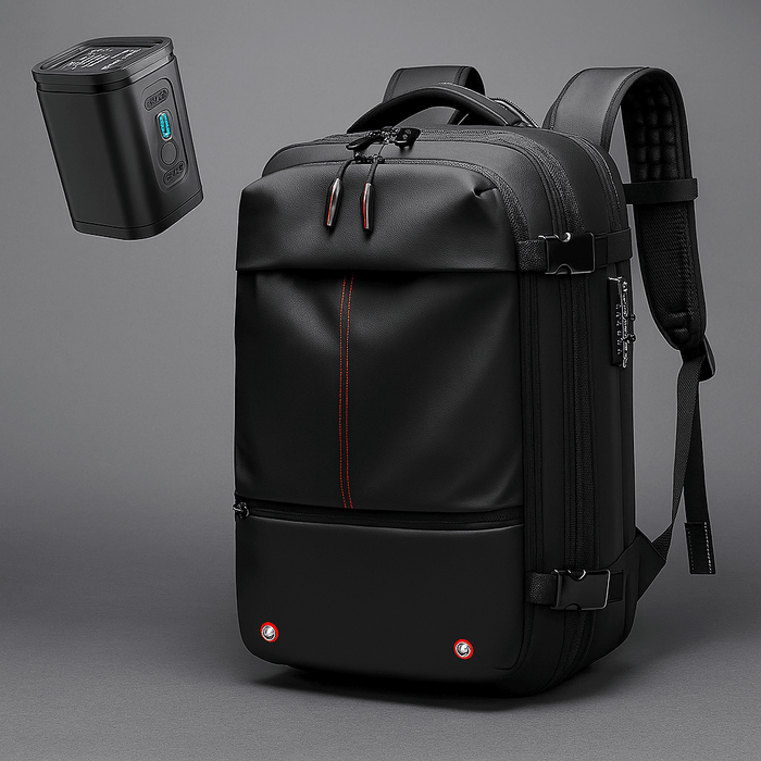 Bamboria ReisePro schwarzer Vakuumrucksack 55L wasserfest