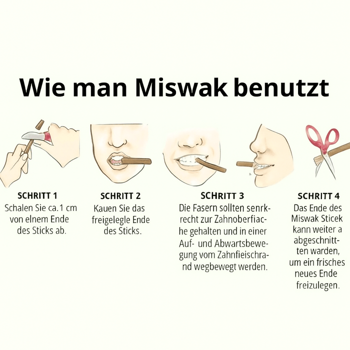Miswak Zahnbürste – Natürlich, antibakteriell & plastikfrei - Bamboria