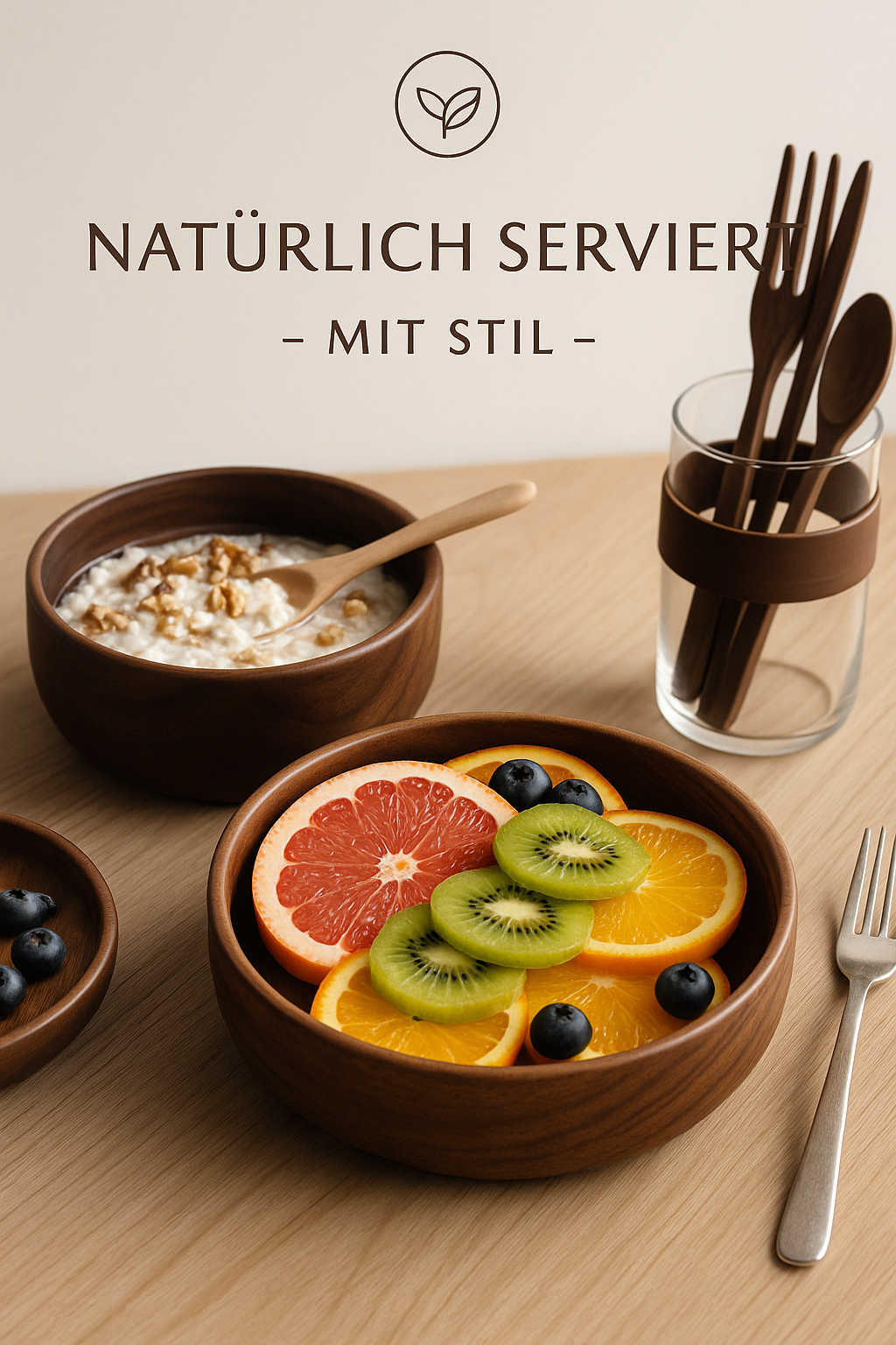 Nocca Bowl - Walnussholz Handmade - Bamboria